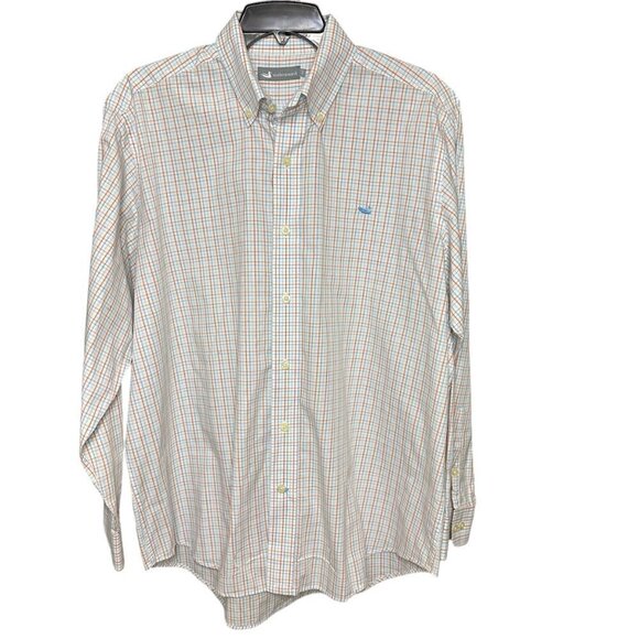 Southern Marsh Lindley Tattersall Long Sleeve Button Down Dress Shirt Mens Small - Picture 1 of 5
